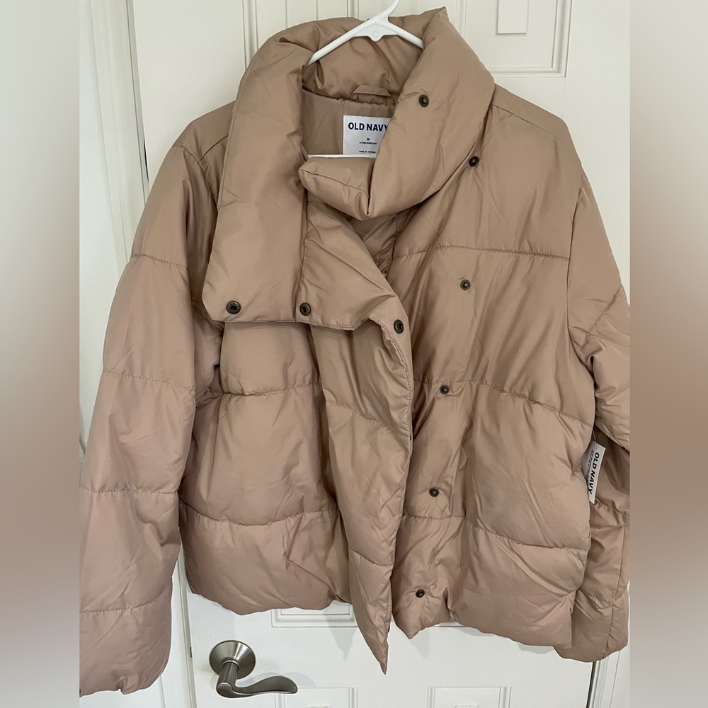 Double breasted Cropped Puffer Jacket
